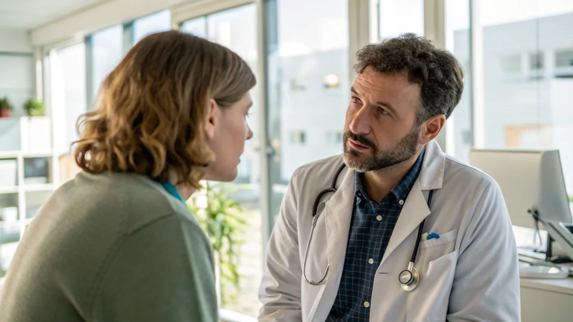 personne qui discute avec un médecin